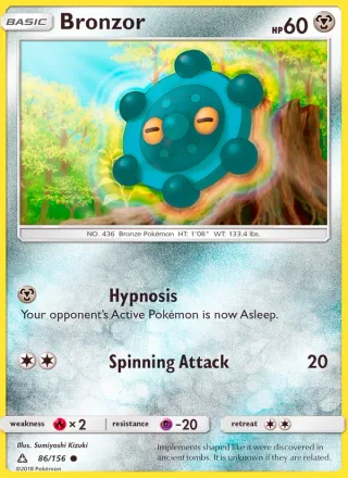 Bronzor #86 · Ultra Prism Pokémon card