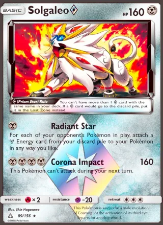 Solgaleo ◇ #89 · Ultra Prism Pokémon card
