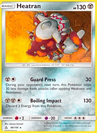 Heatran #88 · Ultra Prism Pokémon card