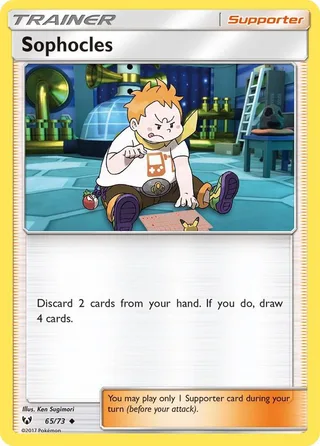 Sophocles #65 · Shining Legends Pokémon card