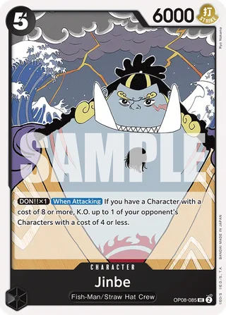 Jinbe #OP08-085 · Two Legends Pre-Release Cards One Piece card