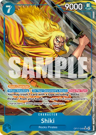 Shiki (Alternate Art) #OP17-048-alternate-art · The World's Strongest Warriors One Piece card