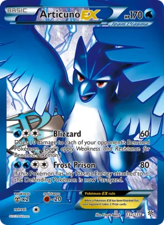 Articuno-EX #132 · Plasma Storm Pokémon card