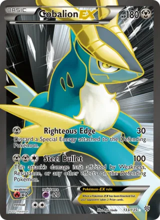 Cobalion-EX #133 · Plasma Storm Pokémon card