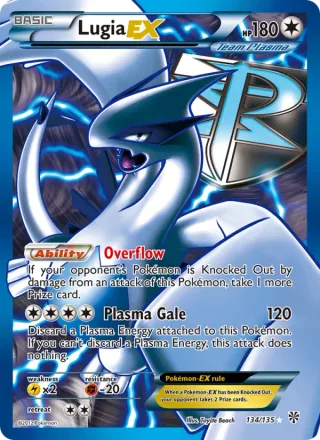 Lugia-EX #134 · Plasma Storm Pokémon card