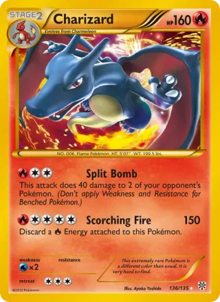 Charizard #136 · Plasma Storm Pokémon card