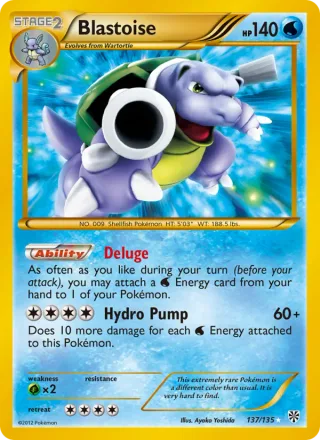 Blastoise #137 · Plasma Storm Pokémon card