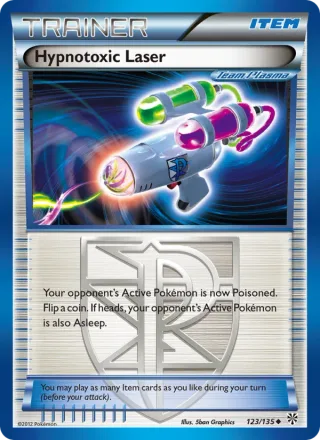 Hypnotoxic Laser #123 · Plasma Storm Pokémon card