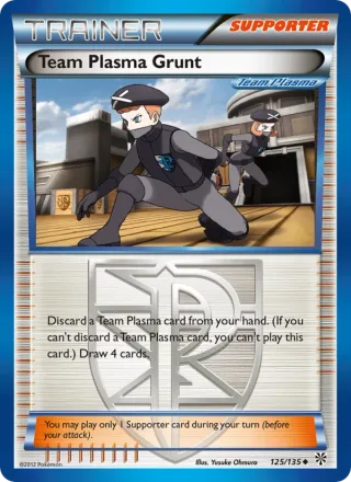 Team Plasma Grunt #125 · Plasma Storm Pokémon card