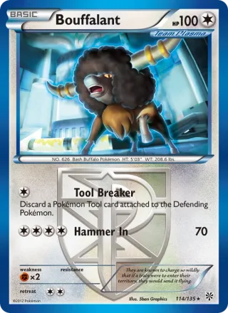 Bouffalant #114 · Plasma Storm Pokémon card