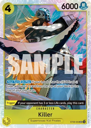 Killer #ST36-002 · ST-36: Starter Deck 36 YELLOW Eustass"Captain"Kid One Piece card