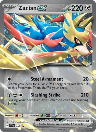 Zacian ex #198 · SVP Black Star Promos Pokémon card