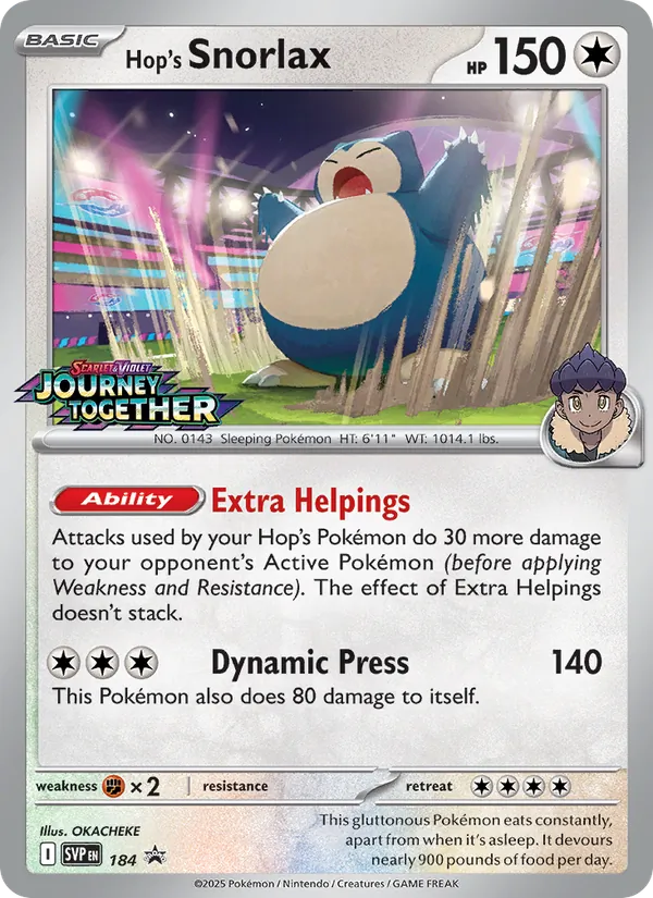 Hop's Snorlax full card art