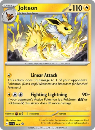 Jolteon #169 · SVP Black Star Promos Pokémon card