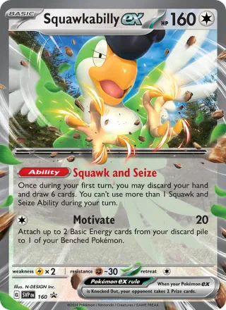 Squawkabilly ex #160 · SVP Black Star Promos Pokémon card