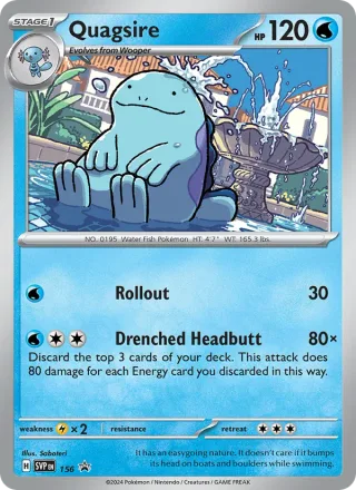 Quagsire #156 · SVP Black Star Promos Pokémon card