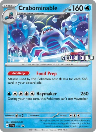 Crabominable #134 · SVP Black Star Promos Pokémon card