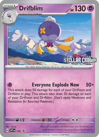 Drifblim #135 · SVP Black Star Promos Pokémon card