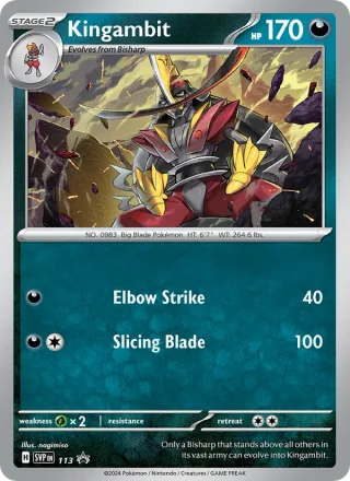Kingambit #113 · SVP Black Star Promos Pokémon card