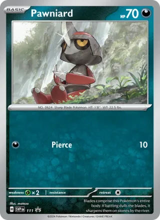 Pawniard #111 · SVP Black Star Promos Pokémon card