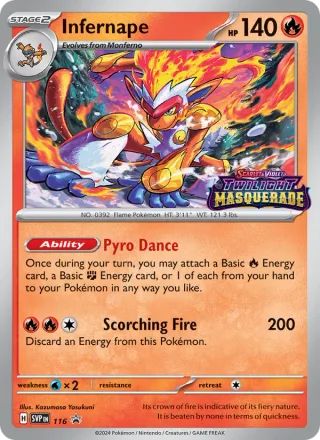 Infernape #116 · SVP Black Star Promos Pokémon card