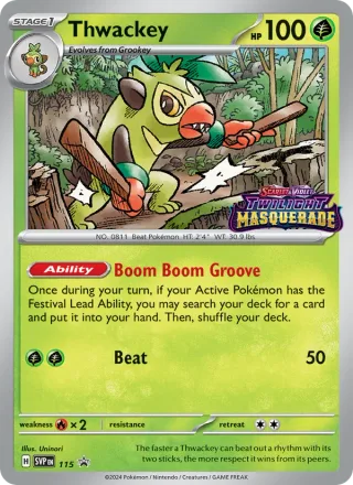 Thwackey #115 · SVP Black Star Promos Pokémon card