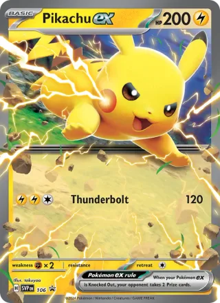 Pikachu ex #106 · SVP Black Star Promos Pokémon card
