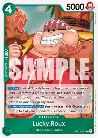 Lucky.Roux #OP17-033 · The World's Strongest Warriors One Piece card