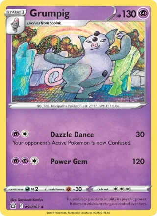 Grumpig #56 · Battle Styles Pokémon card