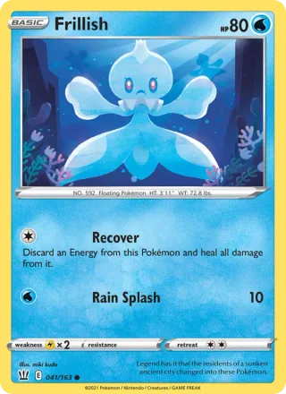 Frillish #41 · Battle Styles Pokémon card