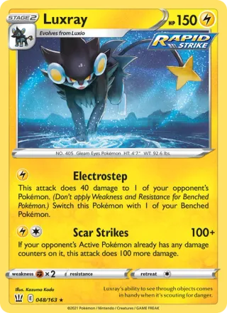 Luxray #48 · Battle Styles Pokémon card