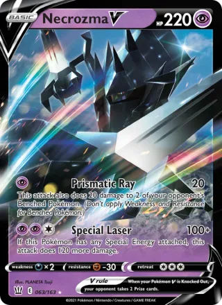 Necrozma V #63 · Battle Styles Pokémon card