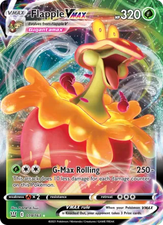 Flapple VMAX #19 · Battle Styles Pokémon card