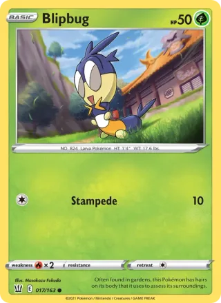 Blipbug #17 · Battle Styles Pokémon card