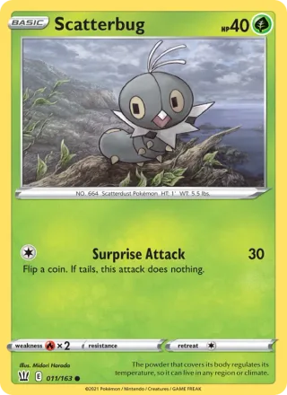 Scatterbug #11 · Battle Styles Pokémon card