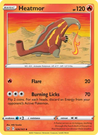 Heatmor #26 · Battle Styles Pokémon card