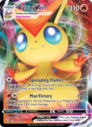 Victini VMAX #22 · Battle Styles Pokémon card