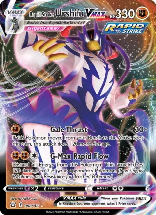 Rapid Strike Urshifu VMAX #88 · Battle Styles Pokémon card