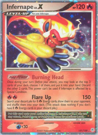 Infernape #121 · Diamond & Pearl Pokémon card