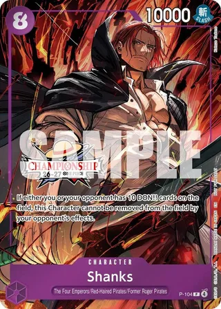 Shanks (CS 26-27 Celebration Pack) #P-104-cs-26-27-celebration-pack · One Piece Promotion Cards One Piece card