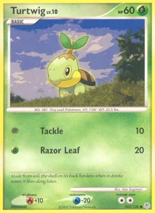 Turtwig #103 · Diamond & Pearl Pokémon card