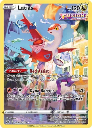 Latias #GG20 · Crown Zenith Galarian Gallery Pokémon card