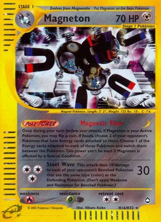 Magneton #H16 · Aquapolis Pokémon card