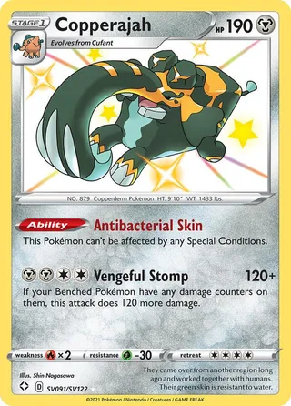Copperajah #SV091 · Shining Fates Shiny Vault Pokémon card