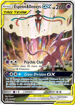 Espeon & Deoxys GX #SM240 · SM Black Star Promos Pokémon card