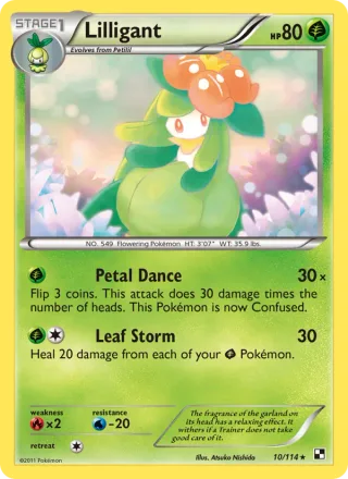 Lilligant #10 · Black & White Pokémon card