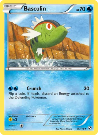 Basculin #35 · Black & White Pokémon card