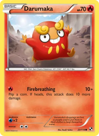 Darumaka #23 · Black & White Pokémon card