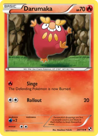 Darumaka #24 · Black & White Pokémon card