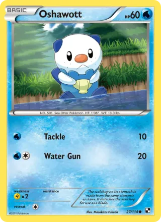 Oshawott #27 · Black & White Pokémon card